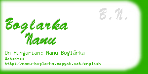 boglarka nanu business card