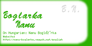 boglarka nanu business card